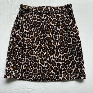 J. Crew Leopard Print Skirt | Size 00